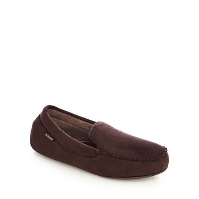 Dark brown 'Pillowstep' moccasin slippers